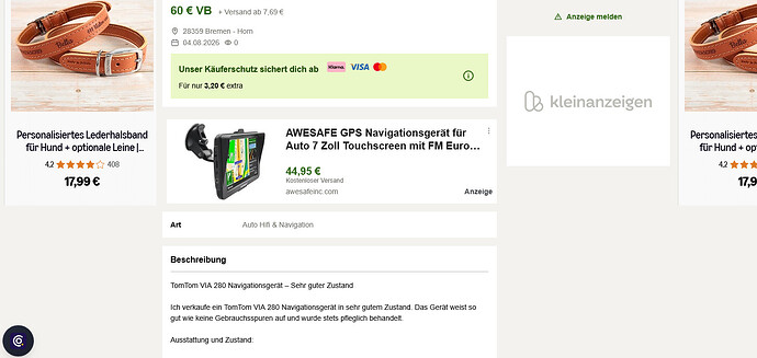 Screenshot 2026-08-04 at 16-25-05 TomTom VIA 280 Navigationsgerät – Sehr guter Zustand